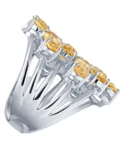 Женские Кольца_Серебро .925_ЦИТРИН__5-Лазурит-Онлайн