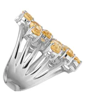 Женские Кольца_Серебро .925_ЦИТРИН__5-Лазурит-Онлайн