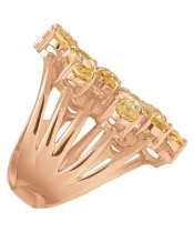 Женские Кольца_Серебро .925_ЦИТРИН__5-Лазурит-Онлайн