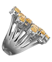 Женские Кольца_Серебро .925_ЦИТРИН__5-Лазурит-Онлайн