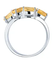 Женские Кольца_Серебро .925_ЦИТРИН__4-Лазурит-Онлайн