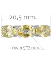 Женские Кольца_Серебро .925_ЦИТРИН__2-Лазурит-Онлайн