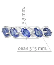 Женские Кольца_Серебро .925_САПФИР__2-Лазурит-Онлайн