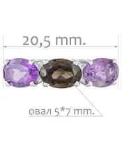 Женские Кольца_Серебро .925_АМЕТИСТ__2-Лазурит-Онлайн