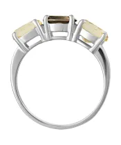 Женские Кольца_Серебро .925_РАУХТОПАЗ__4-Лазурит-Онлайн