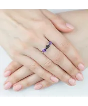 Женские Кольца_Серебро .925_АМЕТИСТ__5-Лазурит-Онлайн