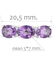 Женские Кольца_Серебро .925_АМЕТИСТ__2-Лазурит-Онлайн