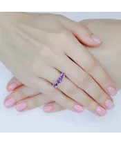 Женские Кольца_Серебро .925_АМЕТИСТ__5-Лазурит-Онлайн