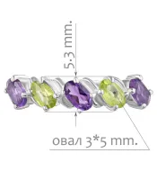 Женские Кольца_Серебро .925_АМЕТИСТ__2-Лазурит-Онлайн