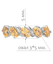 Женские Кольца_Серебро .925_ЦИТРИН__2-Лазурит-Онлайн