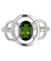 Женские Кольца_Серебро .925_ХРОМДИОПСИД__3-Лазурит-Онлайн