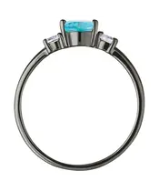 Женские Кольца_Серебро .925_АПАТИТ_Нанокристалл_4-Лазурит-Онлайн