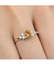 Женские Кольца_Серебро .925_ЦИТРИН_Нанокристалл_6-Лазурит-Онлайн