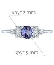 Женские Кольца_Серебро .925_ТАНЗАНИТ_Нанокристалл_2-Лазурит-Онлайн