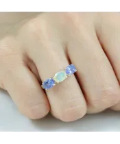 Женские Кольца_Серебро .925_ОПАЛ__6-Лазурит-Онлайн