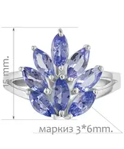 Женские Кольца_Серебро .925_ТАНЗАНИТ__2-Лазурит-Онлайн