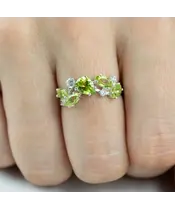 Женские Кольца_Серебро .925_ХРИЗОЛИТ_Нанокристалл_6-Лазурит-Онлайн