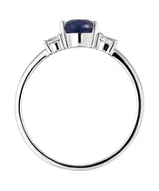 Женские Кольца_Серебро .925_САПФИР_Нанокристалл_4-Лазурит-Онлайн