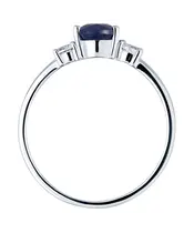 Женские Кольца_Серебро .925_САПФИР_Нанокристалл_4-Лазурит-Онлайн