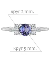 Женские Кольца_Серебро .925_ТАНЗАНИТ_Нанокристалл_2-Лазурит-Онлайн
