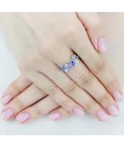 Женские Кольца_Серебро .925_ТАНЗАНИТ_Нанокристалл_5-Лазурит-Онлайн