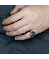 Мужские кольца_Серебро .925___10-Лазурит-Онлайн