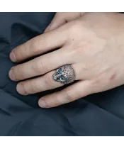 Мужские кольца_Серебро .925___10-Лазурит-Онлайн