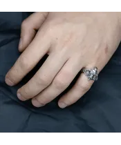 Мужские кольца_Серебро .925___10-Лазурит-Онлайн