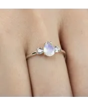 Женские Кольца_Серебро .925_ЛУННЫЙ КАМЕНЬ_Нанокристалл_6-Лазурит-Онлайн