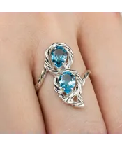 Женские Кольца_Серебро .925_ТОПАЗ__6-Лазурит-Онлайн