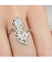 Женские Кольца_Серебро .925_ЛУННЫЙ КАМЕНЬ__6-Лазурит-Онлайн