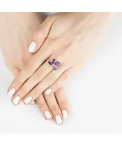 Женские Кольца_Серебро .925_АМЕТИСТ_Нанокристалл_7-Лазурит-Онлайн