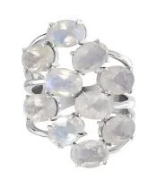 Женские Кольца_Серебро .925_ЛУННЫЙ КАМЕНЬ__3-Лазурит-Онлайн