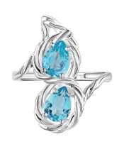 Женские Кольца_Серебро .925_ТОПАЗ__3-Лазурит-Онлайн