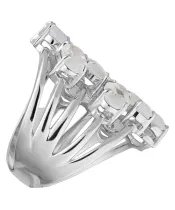 Женские Кольца_Серебро .925_ЛУННЫЙ КАМЕНЬ__5-Лазурит-Онлайн