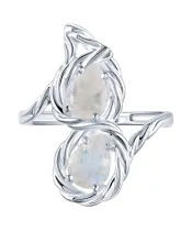 Женские Кольца_Серебро .925_ЛУННЫЙ КАМЕНЬ__3-Лазурит-Онлайн