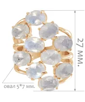 Женские Кольца_Серебро .925_ЛУННЫЙ КАМЕНЬ__2-Лазурит-Онлайн