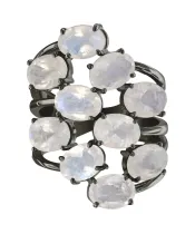 Женские Кольца_Серебро .925_ЛУННЫЙ КАМЕНЬ__3-Лазурит-Онлайн