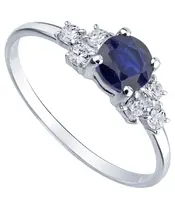 Женские Кольца_Серебро .925_САПФИР_Нанокристалл_1-Лазурит-Онлайн