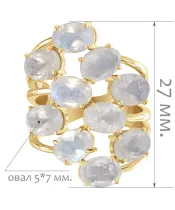 Женские Кольца_Серебро .925_ЛУННЫЙ КАМЕНЬ__2-Лазурит-Онлайн