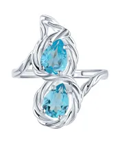 Женские Кольца_Серебро .925_ТОПАЗ__3-Лазурит-Онлайн