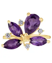 Женские Кольца_Серебро .925_АМЕТИСТ_Нанокристалл_3-Лазурит-Онлайн