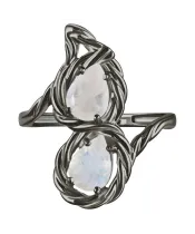 Женские Кольца_Серебро .925_ЛУННЫЙ КАМЕНЬ__3-Лазурит-Онлайн