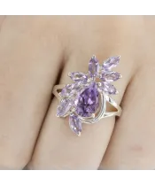 Женские Кольца_Серебро .925_АМЕТИСТ__5-Лазурит-Онлайн