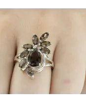 Женские Кольца_Серебро .925_РАУХТОПАЗ__5-Лазурит-Онлайн