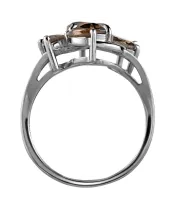 Женские Кольца_Серебро .925_РАУХТОПАЗ__4-Лазурит-Онлайн