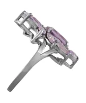 Женские Кольца_Серебро .925_АМЕТИСТ__3-Лазурит-Онлайн