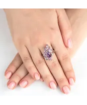 Женские Кольца_Серебро .925_АМЕТИСТ__6-Лазурит-Онлайн