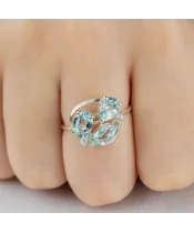 Женские Кольца_Серебро .925_ТОПАЗ_Нанокристалл_5-Лазурит-Онлайн