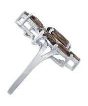 Женские Кольца_Серебро .925_РАУХТОПАЗ__3-Лазурит-Онлайн